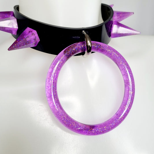 Jane Nevermore -  O ring spike choker - Paars