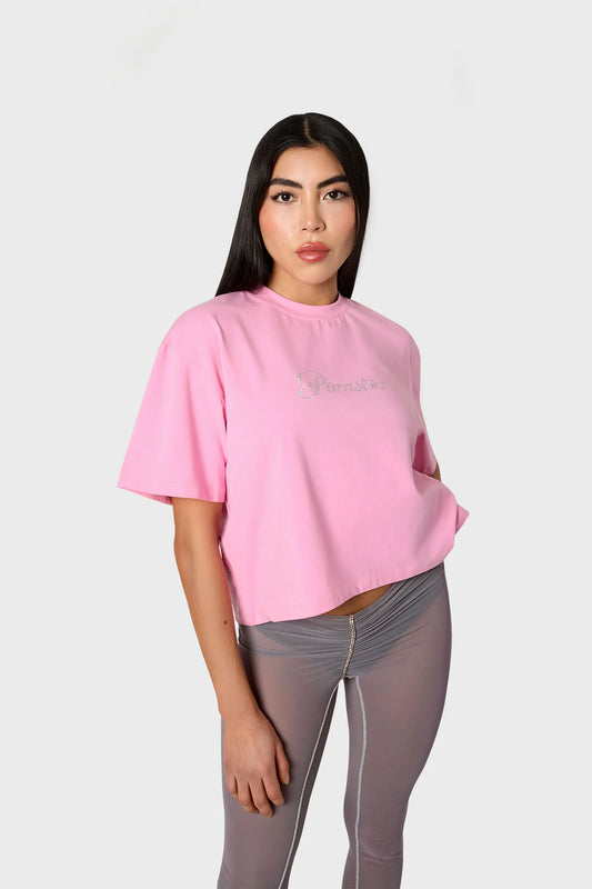 Glück - Mesh rhinestone broek - Grijs