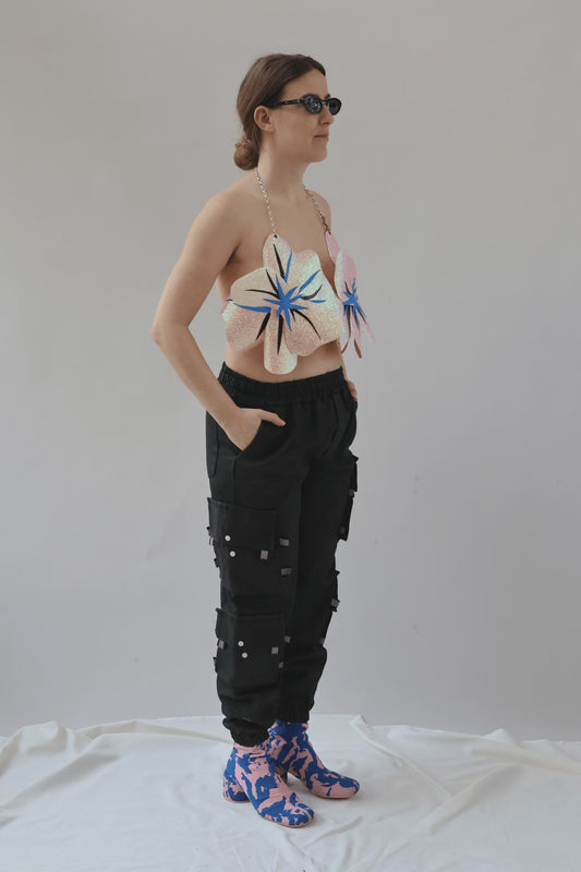 Logocomo - Flowerkini - Lichtroze en blauw