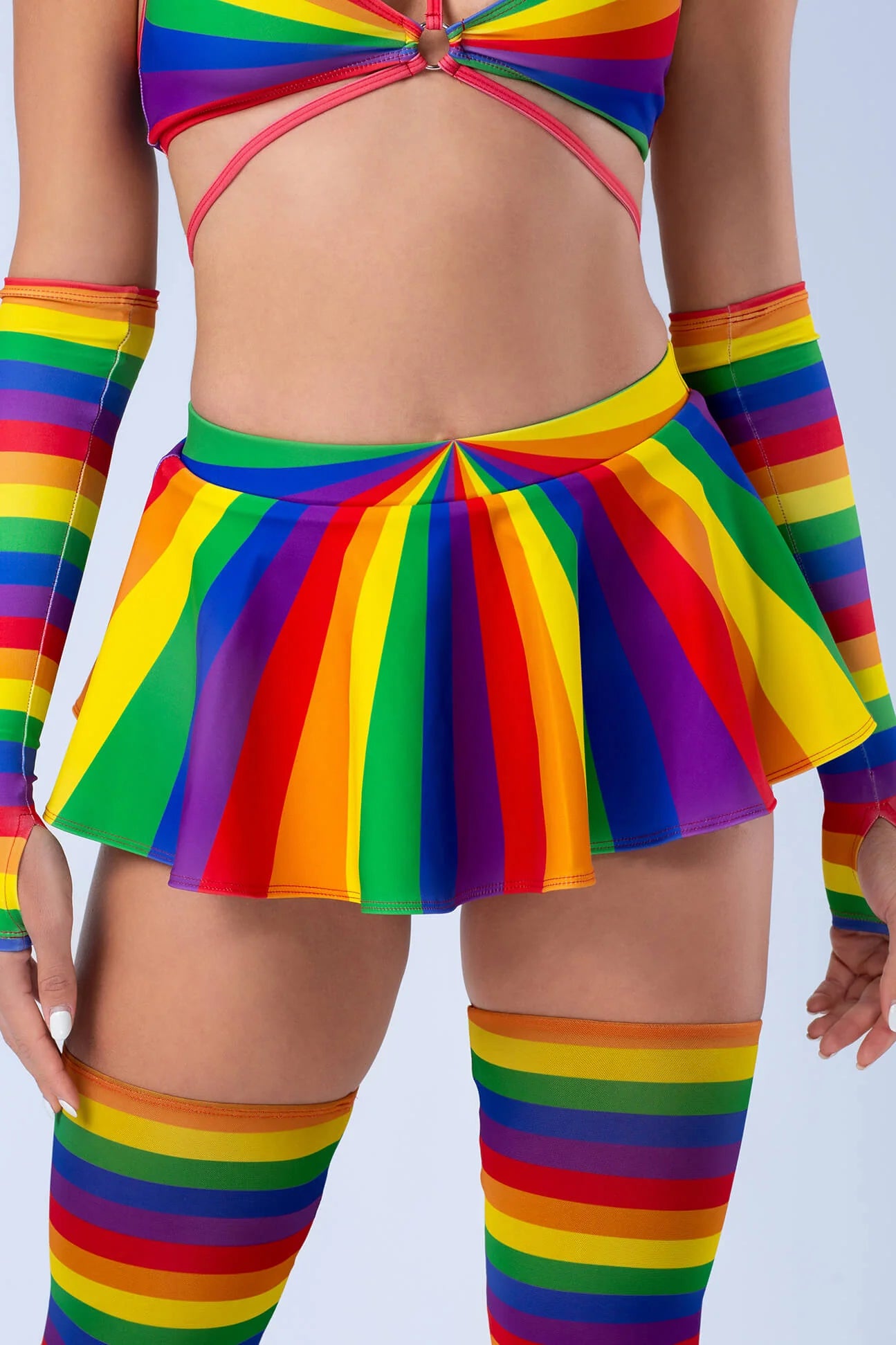 regenboog mini rok, pride outfit