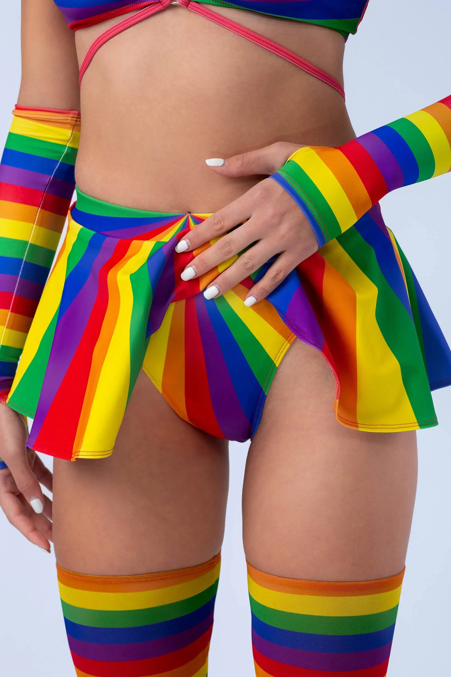 regenboog mini rok, pride outfit