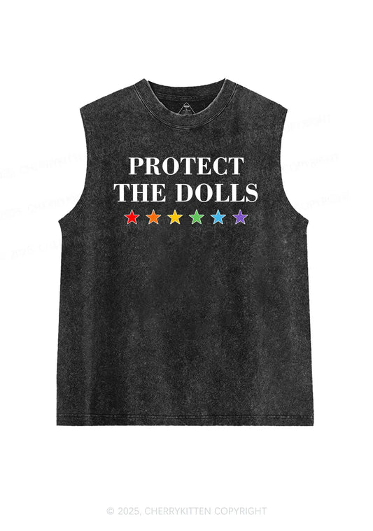 Cherry Kitten - Protect the Dolls tank top - Black