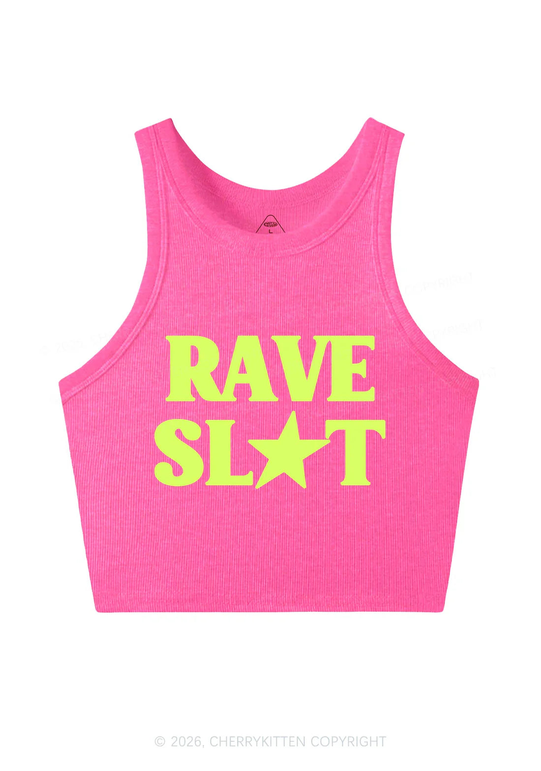 rave slut tank crop top