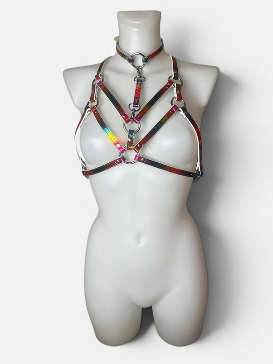 Funk Plus - Borstharnas - Holografisch regenboog
