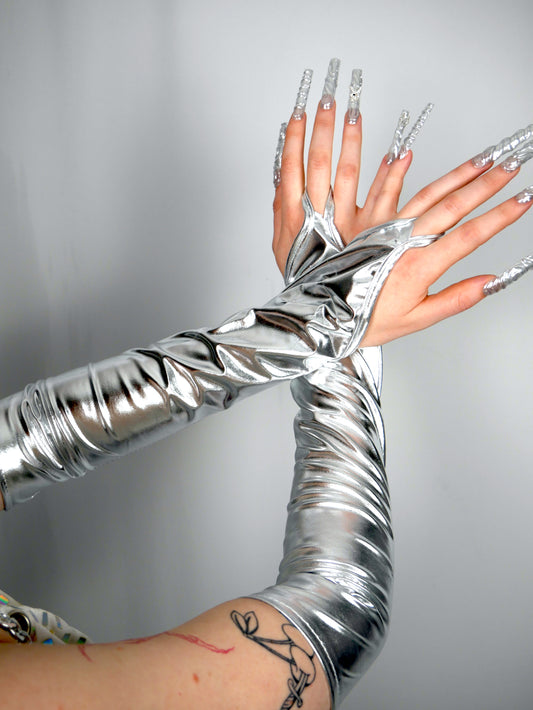 FAC SHOP - Metallic mouwen - Zilver