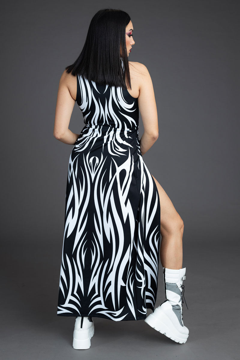 Rave Outfit Spiritual Realm Cut Out Maxi Dress Back View