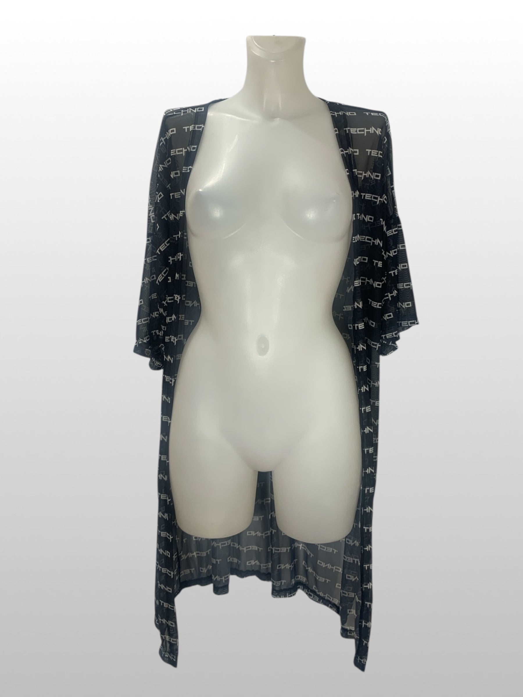 techno mesh kimono