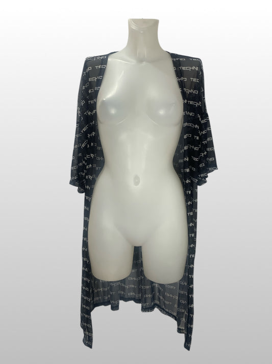 techno mesh kimono