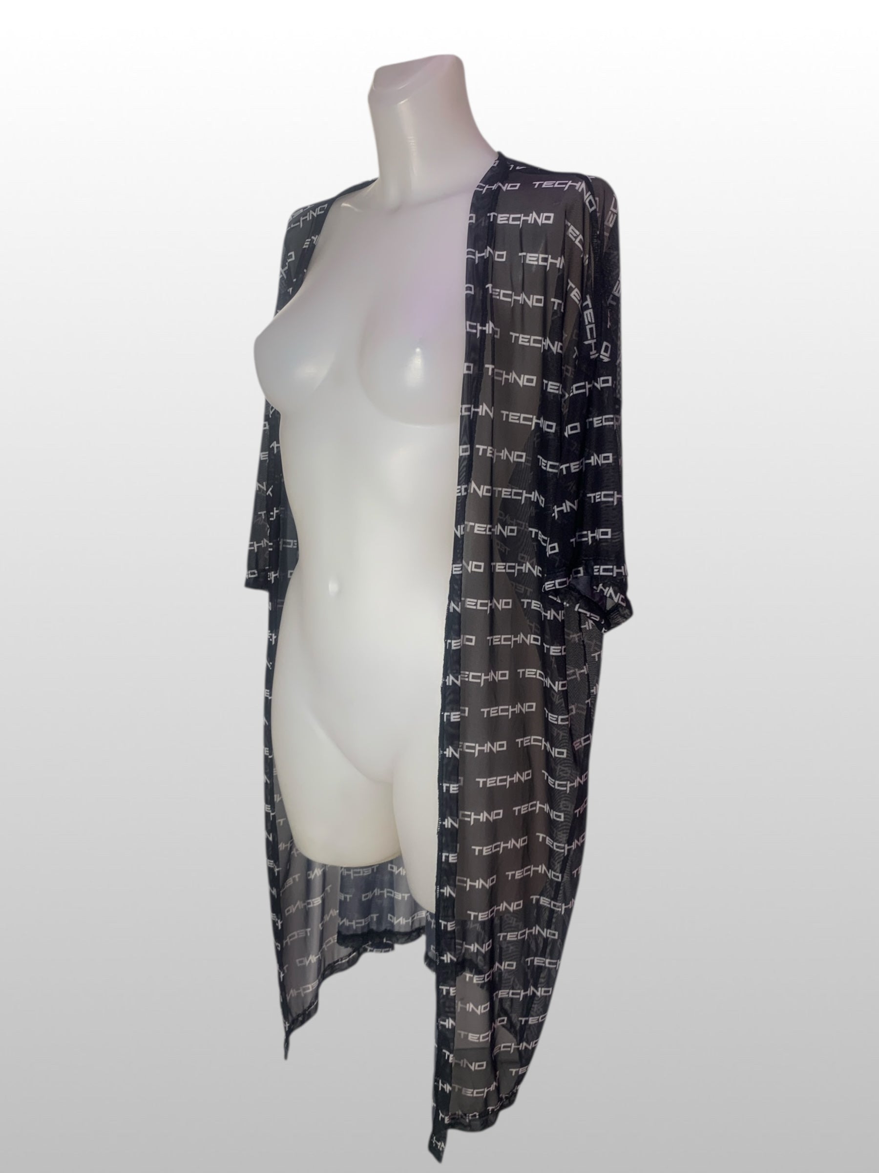 techno mesh kimono