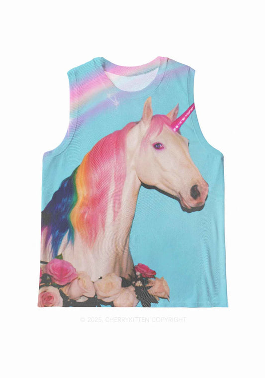 Cherry Kitten - Unicorn mesh tank top