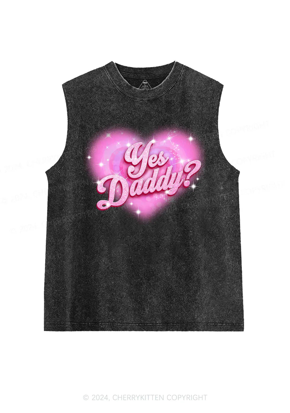 Cherry Kitten - Yes daddy tank top - Zwart