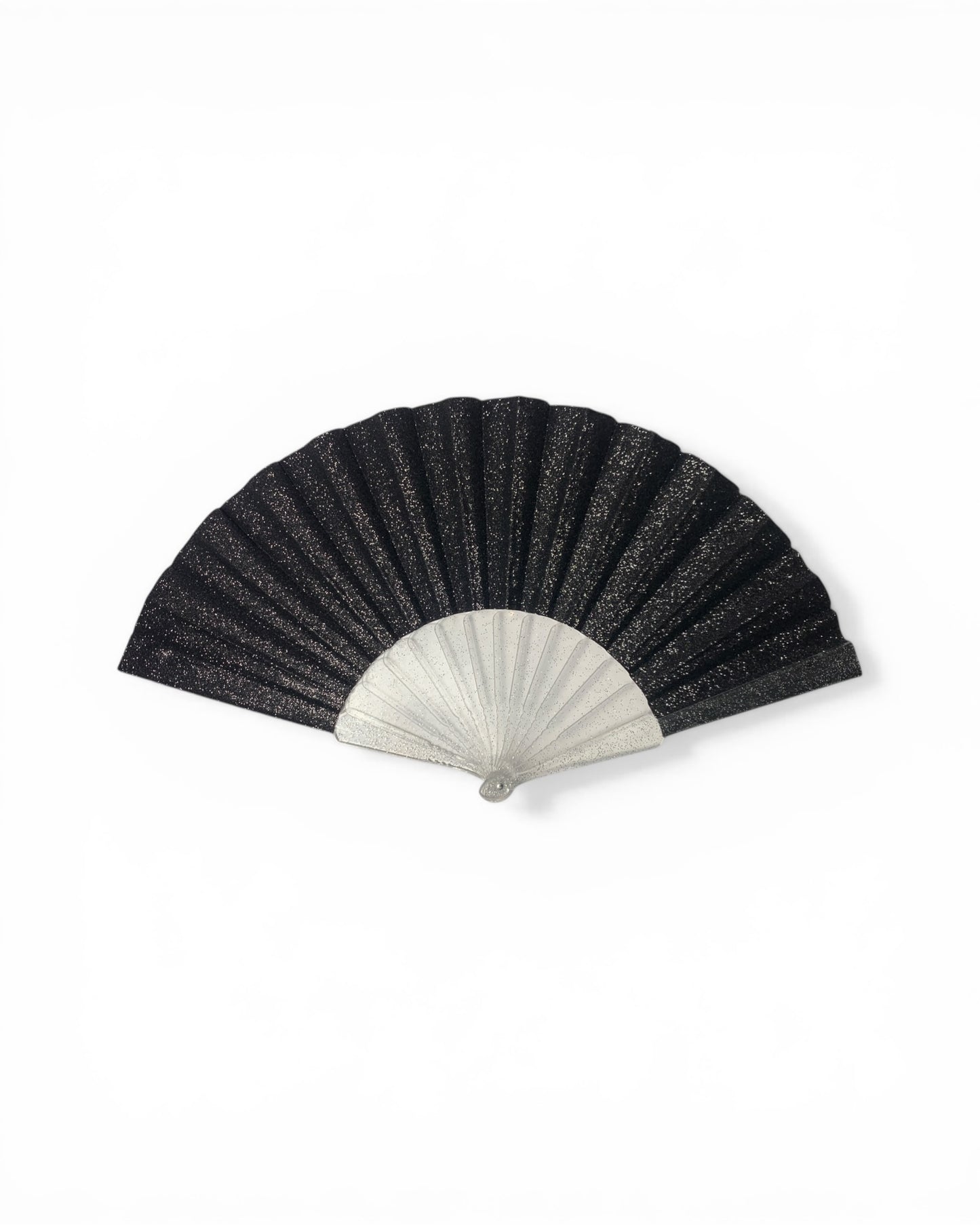 zwarte glitterwaaier