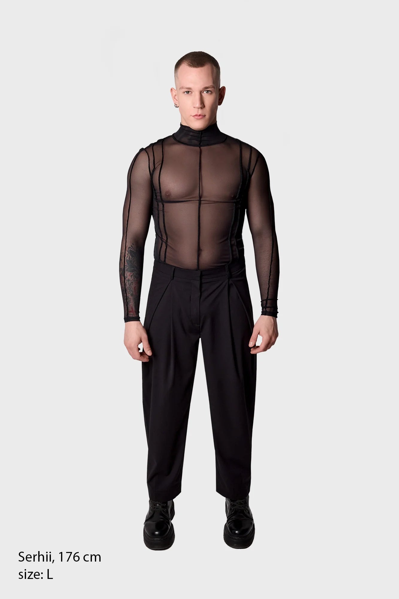 zwarte mesh longsleeve