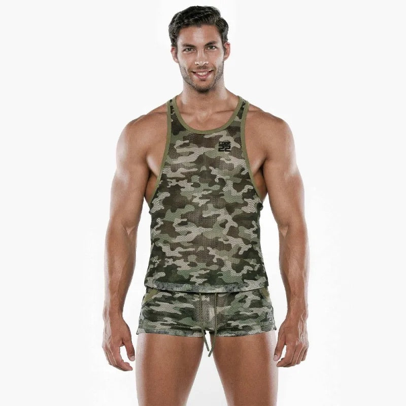 camouflage hemd, camouflage fishnet, legerprint hemd, top met legerprint, camouflage shirt met gaatjes